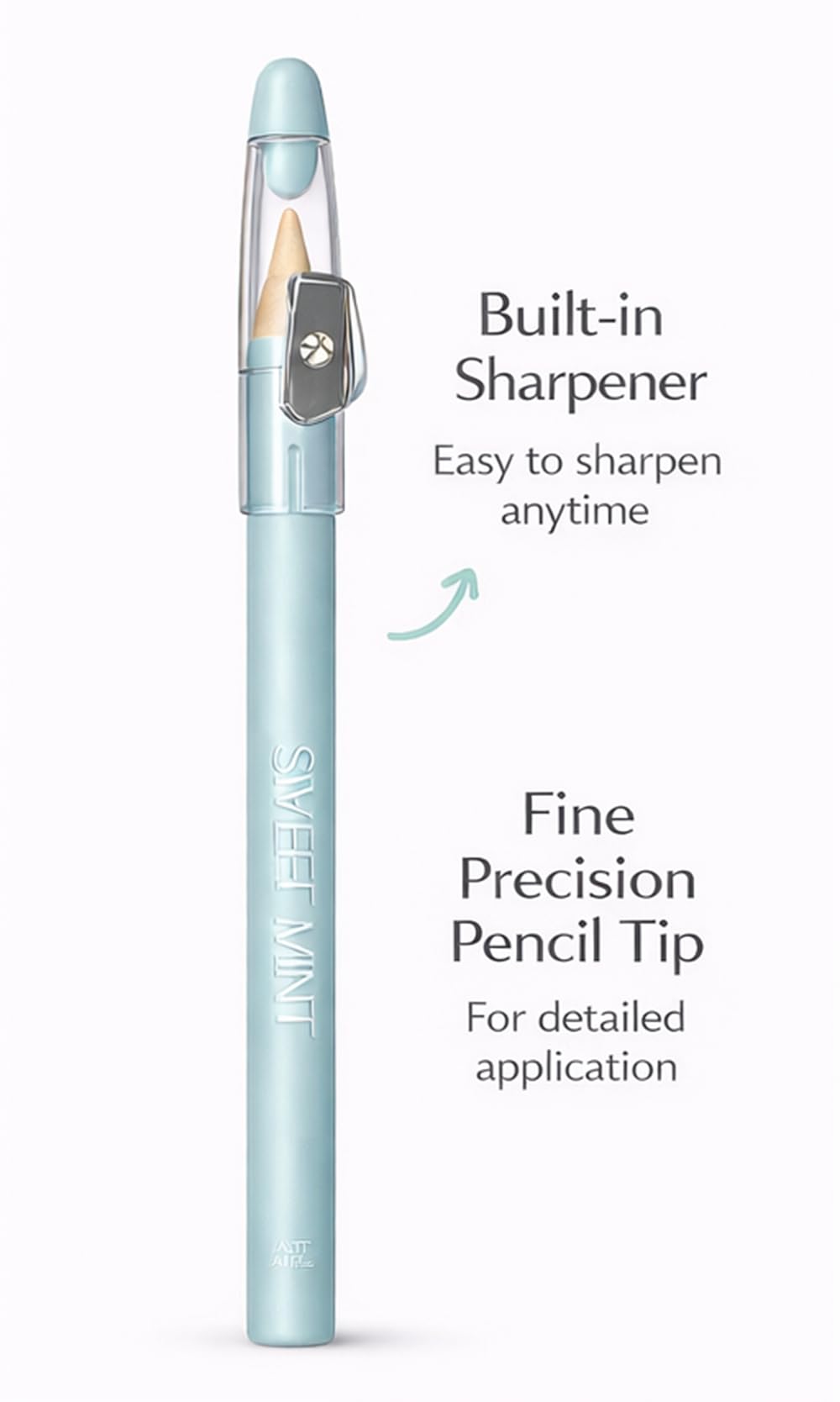 Concealer Pencil with Sharpener, Under Eye Concealer Makeup Pen, Cream Cover Up Pencil for Dark Circles, Acne Spots, Freckles and Blemishes, Long