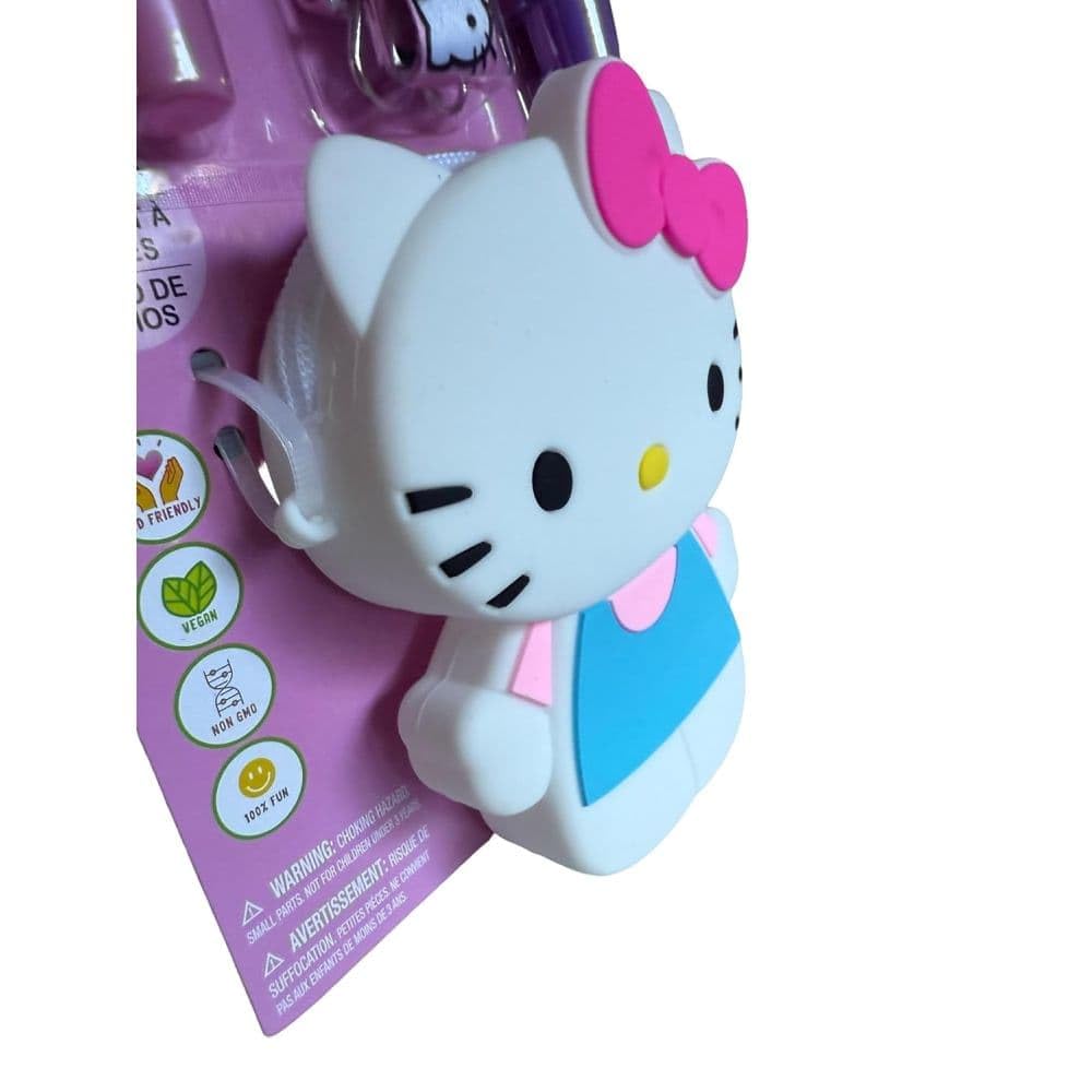 Hello Kitty Plant Based Lip Gloss Set with Crossbody Bag, Cotton Candy and Blueberry