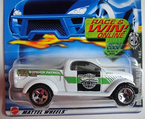 Hot Wheels White Dodge Power Wagon #114 Race & Win Online Card 5 Spoke Wheels