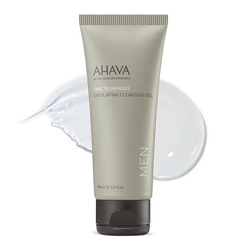 AHAVA Men's Exfoliating Cleansing Gel - Helps Against Clogged Pores, Smoothes & Cleans, Refreshes & Energizes the Skin with exclusive Osmoter