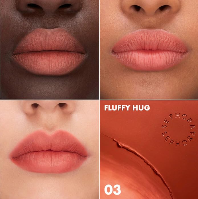 SEPHORA Collection Cloud Blurred Matte Lipstick - 03 Fluffy Hug (warm, muted coral) .10 Oz