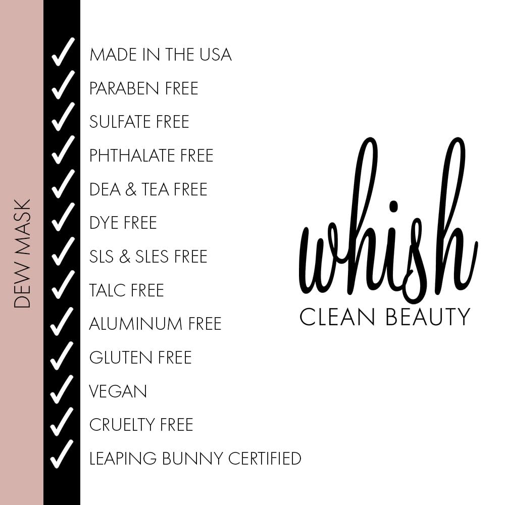 Whish Nourishing Dew Face Mask with Rose Hip Oil and Lotus Oil, Face Moisturizer, Anti Aging, Anti Inflammation, Improve Skin Hydration