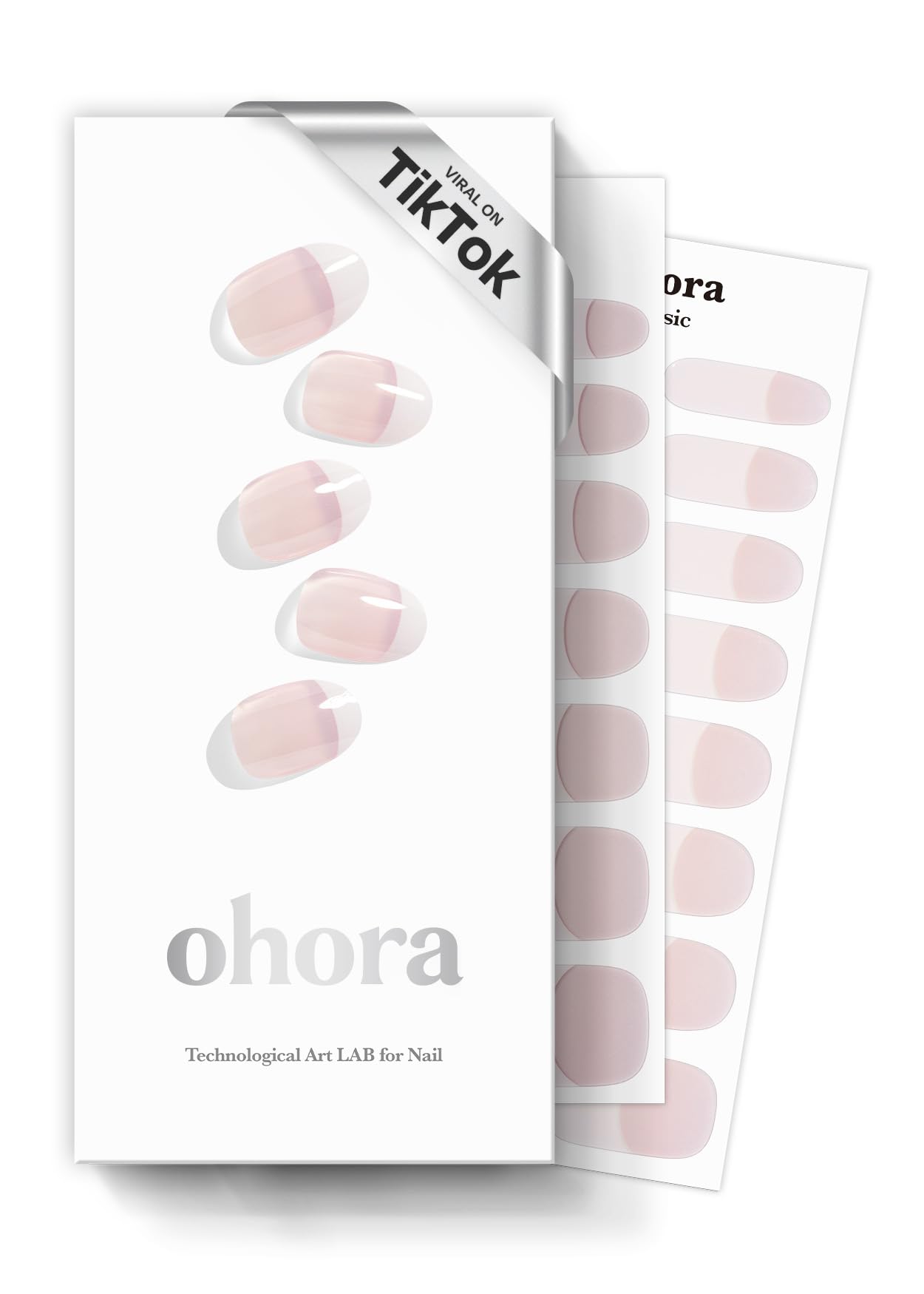 ohora Semi Cured Gel Nail Strips (N Essential French) - White, French, Works with Any UV/LED Lamps, Salon-Quality, Long Lasting, Easy to Apply Beauty and Personal Care ohora Default Title