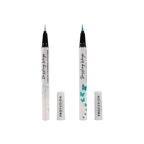 Profusion Cosmetics Empowered Butterfly Dazzling Wings Liquid Shimmer Eyeliner, Quick-dry, Waterproof, Sparkling Linears, Flexible brush for easy