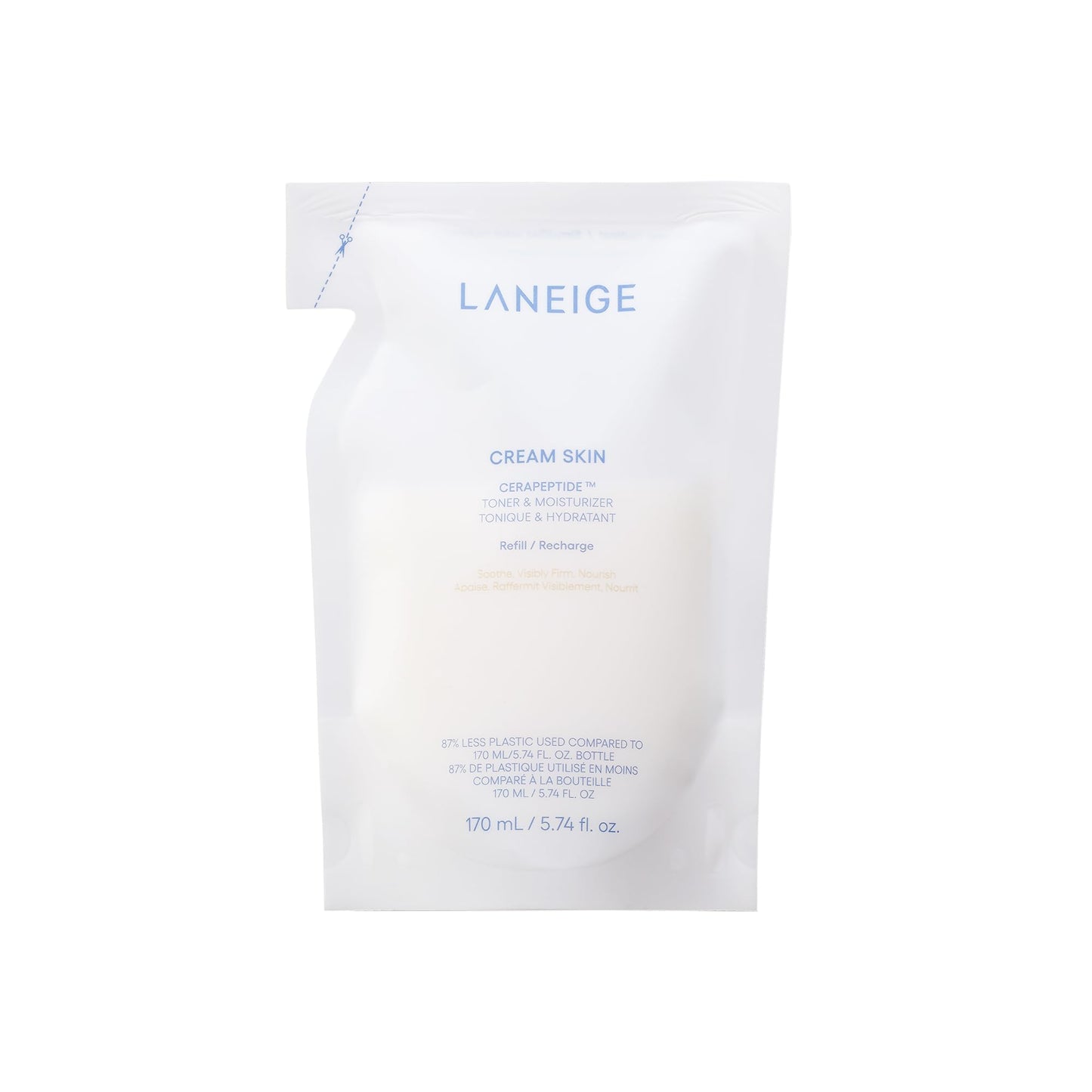 LANEIGE Cream Skin Face Hydrating Milky Toner: Lightweight Refillable Korean Toner & Moisturizer with Ceramides & Peptides for Soothing Hydration Beauty and Personal Care LANEIGE Default Title