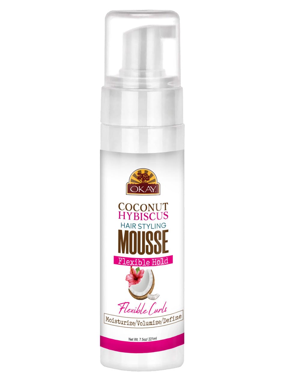 OKAY Coconut Hibiscus Hair Styling Mousse - 8 oz / 222 ml