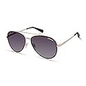 Kenneth Cole New York Women's KC5832B Pilot Sunglasses, Gold/Gradient Smoke, 58/17/140