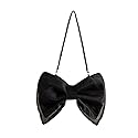 Wayolyn Kawaii Bow-shaped Crossbody Bag Bow Shoulder Bag for Women Cute Bowknot Purse Handbag Aesthetic Y2k Accessories (Black)