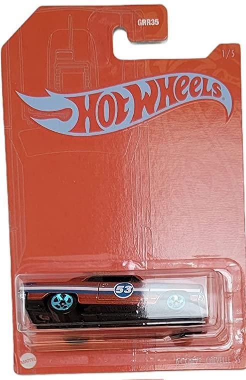 Hot Wheels 53rd Anniversary Blue and Orange Set of 4 Diecast Vehicles