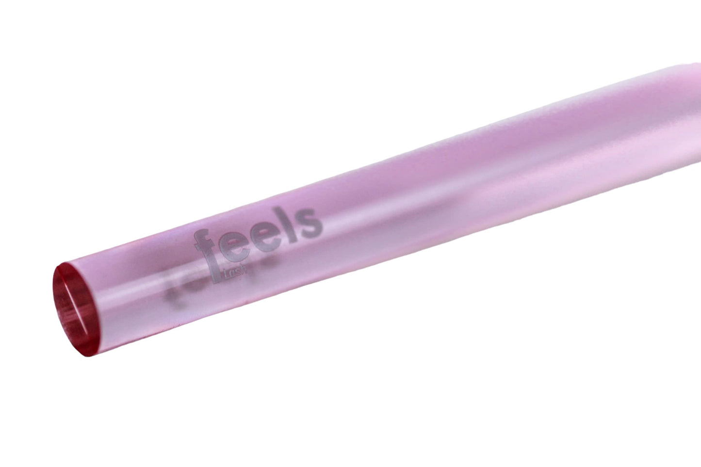 Feels Lash Cleaning Brush Eyelash Extensions Shampoo Brush Soft Curved Fluffy Cleansing (1 pack, Pink)