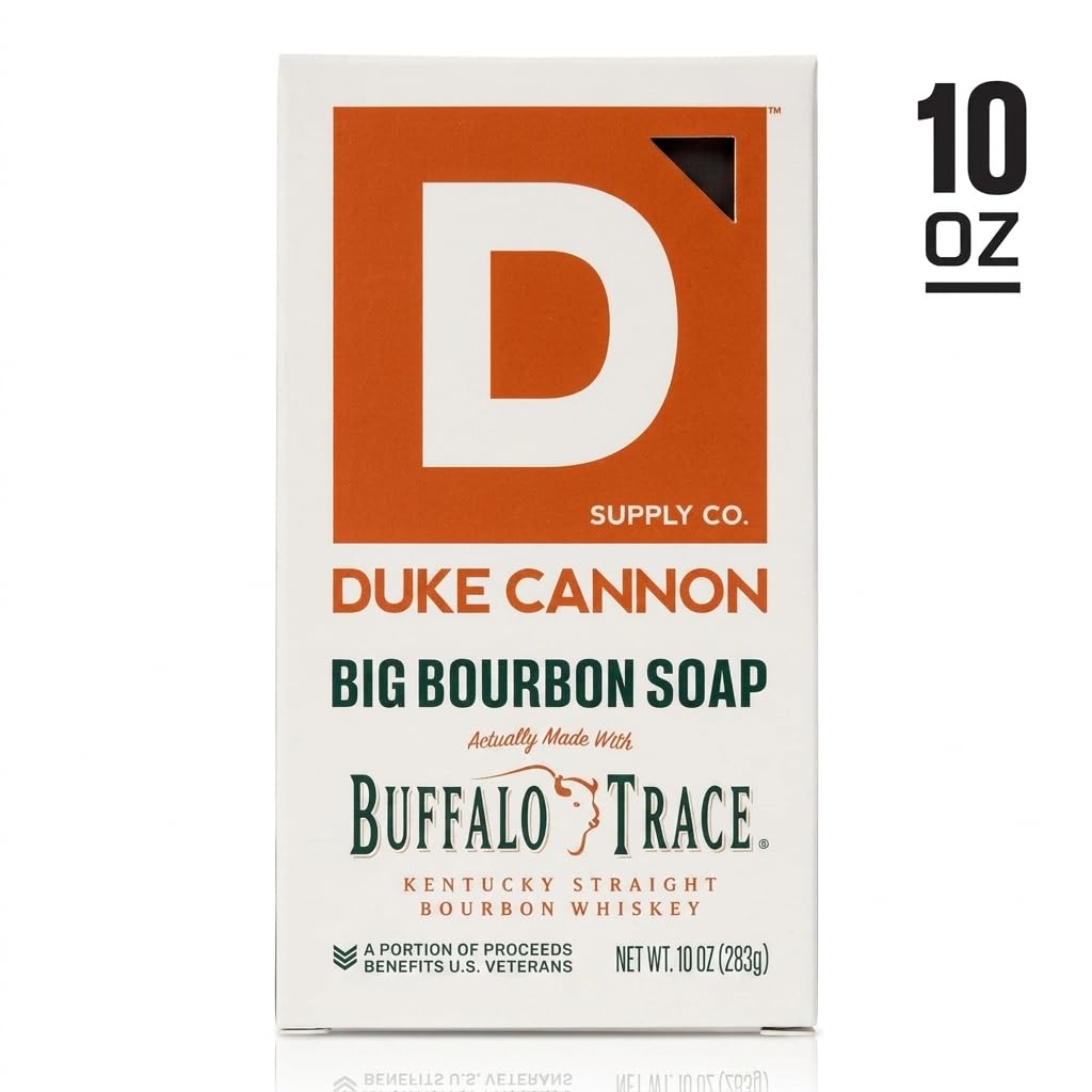 Duke Cannon Supply Co. Extra Large Bar Soap - Men's Natural Bar Soap With A Masculine Scent - Big American Bourbon Scented - All Skin Types