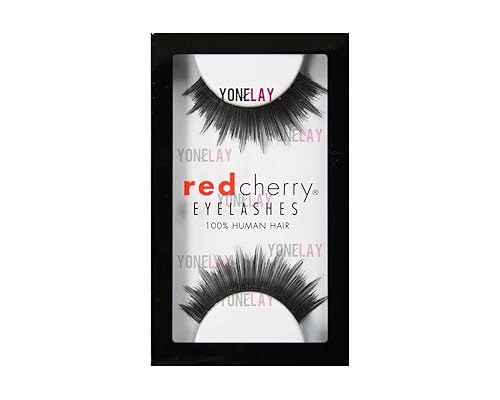 Red Cherry #74 False Eyelashes, Black (Pack of 6)