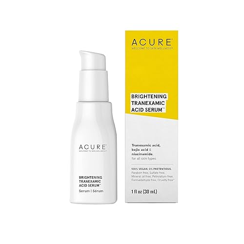 ACURE Brightening Tranexamic Acid Serum - Achieve Brighter Glowing Skin, Reduce Discoloration - Formulated with Tranexamic Acid, Niacinamide, Kojic
