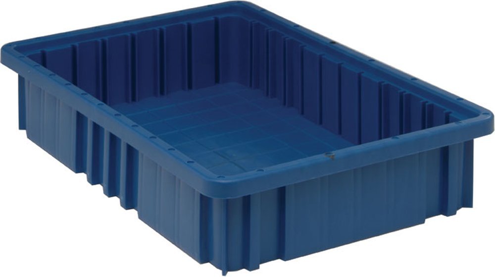 Quantum Storage DG92035 Dividable Grid Heavy Duty Part Organizer Bins - 16-1/2" x 10-7/8" x 3-1/2" - 12 Pack