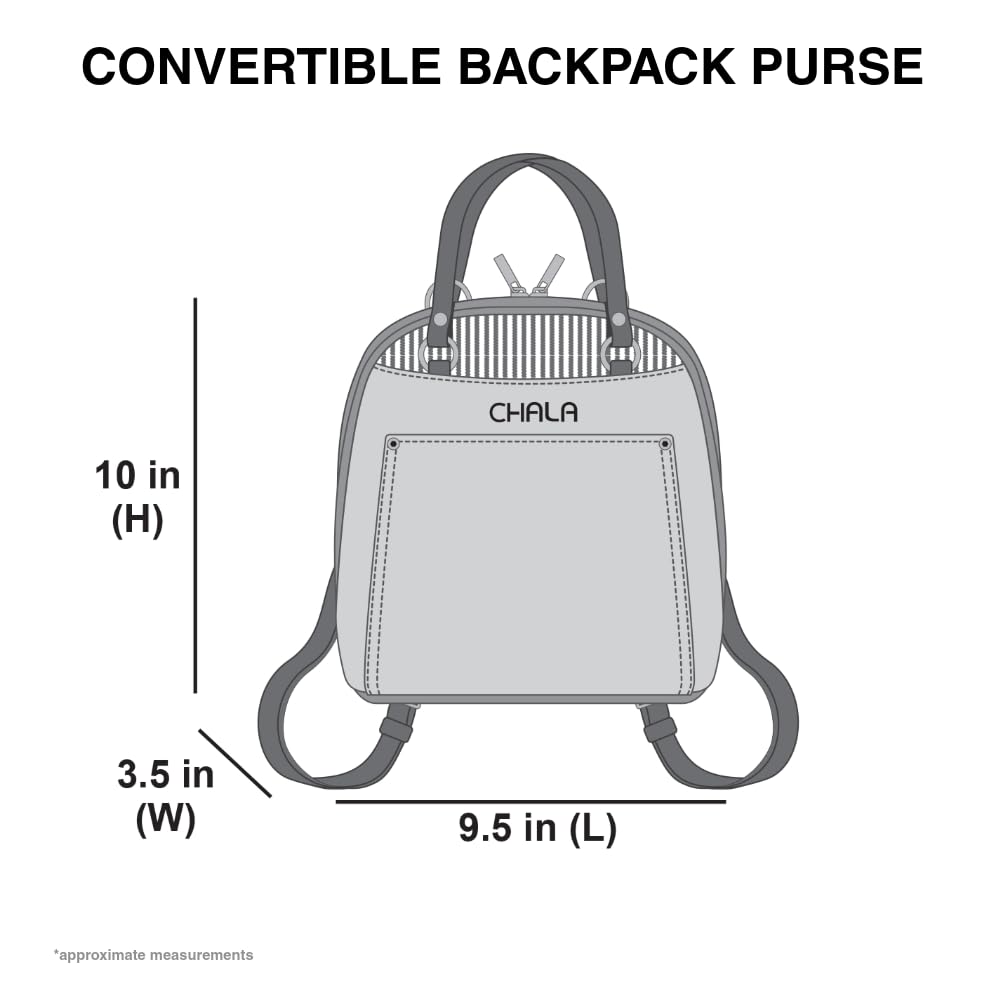 CHALA Convertible Backpack Purse - Women Convertible Shoulder Purse with Adjustable Strap - Black Cat - gray