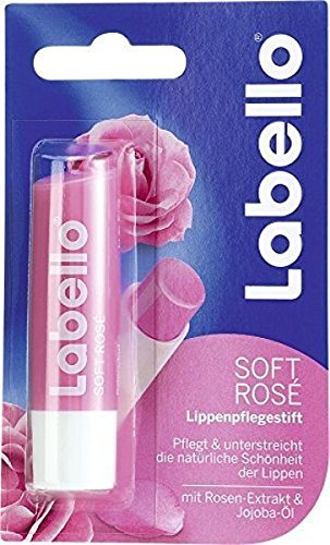 Labello Pearly Shine, Labello Watermelon Shine, Labello Soft Rose Lip Balm Bundle