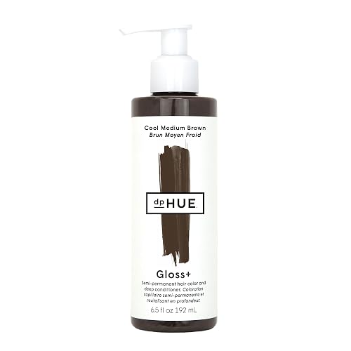 dpHUE Gloss+, Cool Medium Brown - Boosts Fading & Faded Hair Color - 8-12 Applications per Bottle - Lasts Up to 8 Washes