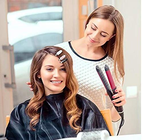 6 Pieces No Bend Hair Clips, No Crease Hair Clip for Hairstyling, Makeup Clips for Women and Girls (Black&Pink&White)