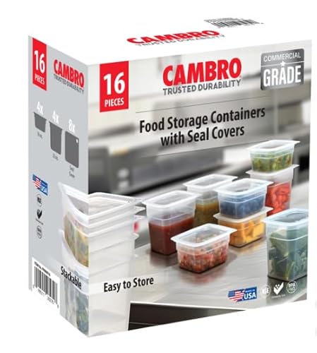 cambro Freshpro Mini Food Storage Container Set with Lid, Translucent 8 sets