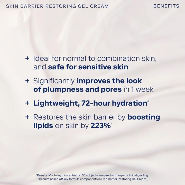 Skinfix Barrier+ Skin Barrier Restoring Gel Cream Mini - 0.5 oz - Hydrating Face Cream for Dry Skin - Strengthens, Visibly Plumps & Firms