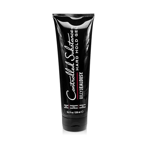 Billy Jealousy Controlled Substance Hard Hold Mens Styling Gel, Professional Hair Cream with Sunflower and Sage Extracts, Water-Based & Alcohol Free