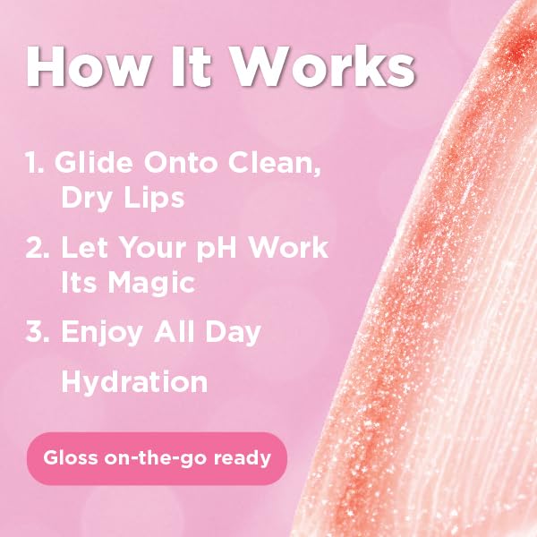 LIVAURA Shimmer Lip Gloss pH Activated, Glitter Lip Gloss for Women, Glossy, Shiny, Sparkly LipGloss, High-Shine Glittery Lipstick, Glimmer Sparkle