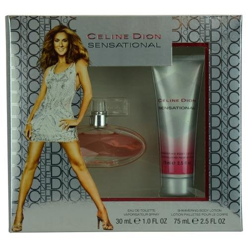 CELINE DION SENSATIONAL by Celine Dion Gift Set for WOMEN: EDT SPRAY 1 OZ & SHIMMER BODY LOTION 2.5 OZ