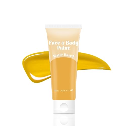 Yellow Face Body Paint,Water Based Face Painting Special Effects For SFX Cosplay Costumes Art Theater Halloween Makeup