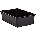 Teacher Created Resources® Black Large Plastic Storage Bin