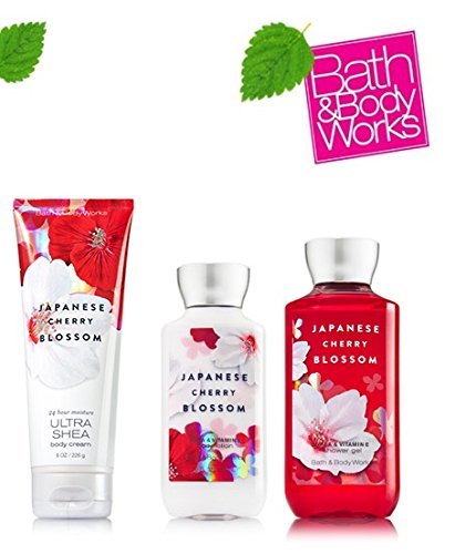 Bath & Body Works Signature Collection" Japanese Cherry Blossom" Gift Set ~ Body Cream ~ Shower Gel & Body Lotion ~