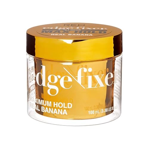 Red by Kiss Edge Fixer Hair Shine Gel, 24 Hour Max Hold, Non-Flaking, Biotin B7 Infused, Natural Styling, Professional Edge Control Wax, Perfect