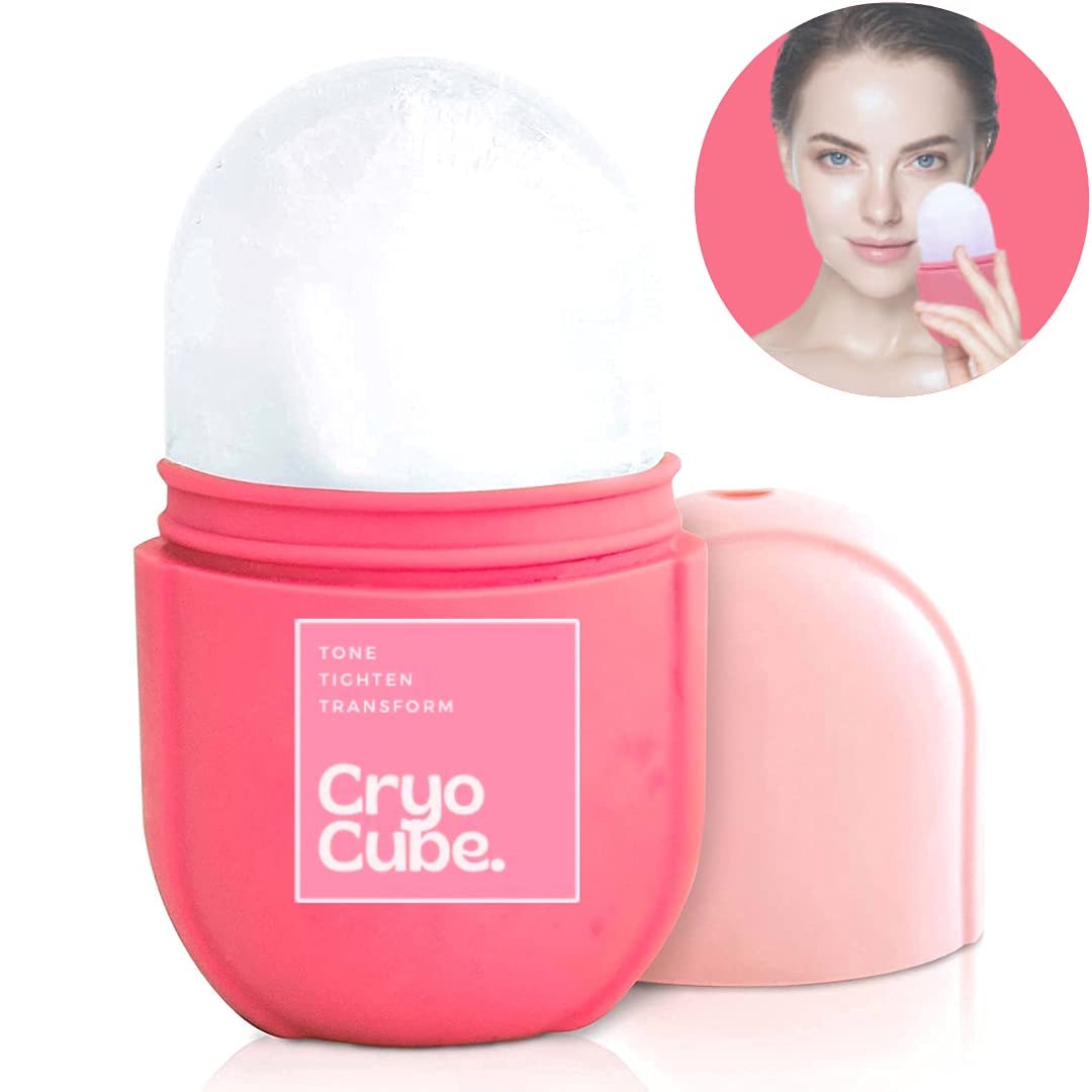 Cryo Cube Ice Roller for Face, Eyes and Neck Naturally tone and tighten skin, de-puff eye bags, add a healthy glow Cryotherapy for face and neck which