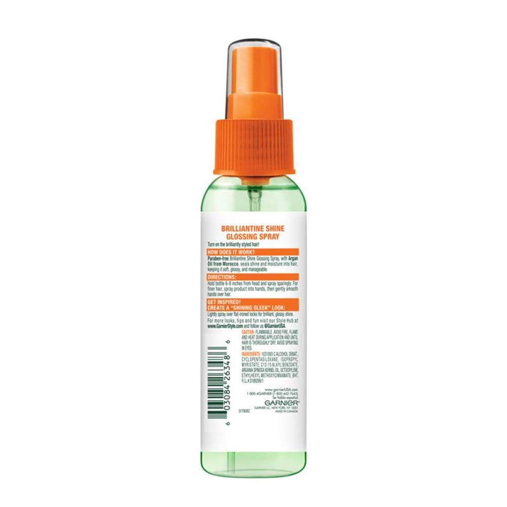 Garnier Fructis Style Brilliantine Shine Glossing Spray 3 Oz (Pack of 6)