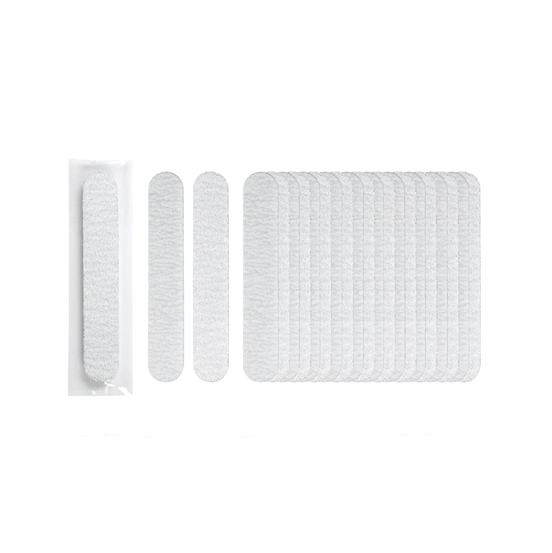 ForPro Professional Collection Mini Foam Board, Zebra, 100/180 Grit, Double-Sided Manicure Nail File, Individually-Wrapped, 3.5” L x .5” W, 50-Count