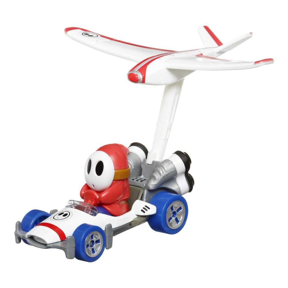 Hot Wheels Mario Kart Shy GuyB Dasher with Plane Glider