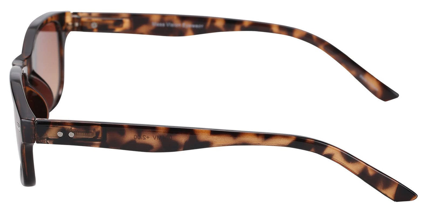 3 Pair of Reading Sunglasses (non bifocal) for Men and Women (Tortoise/Tortoise, 1.5)