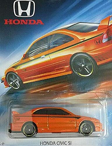 Mattel Hot Wheels Honda Series Orange Honda Civic SI Die-Cast Car Model