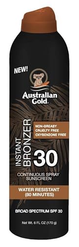 Australian Gold Continuous SPF#30 Spray 6 Ounce with Bronzer (Pack of 2)