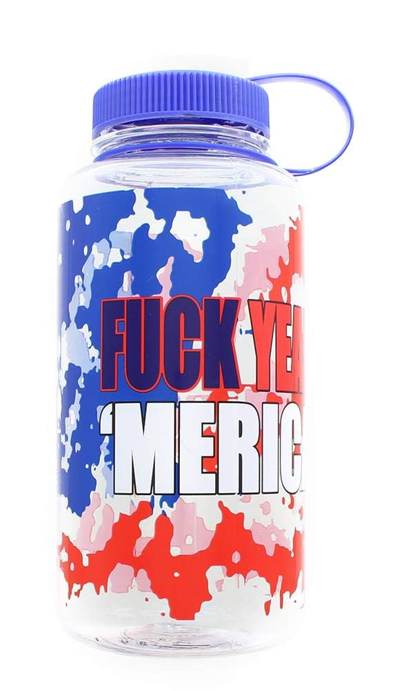 JUST FUNKY F@#! Yeah America 32oz Plastic Water Bottle