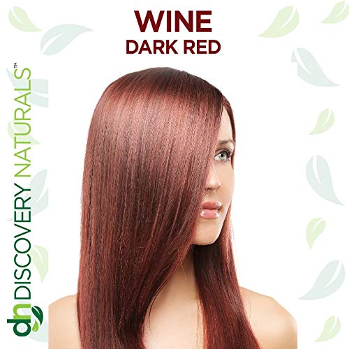 Wine Dark Red Henna Hair Color For All Kit | 100% All Natural Hair Dye & Beard Dye Powder Kit Organic, Herbal & Vegan Chemical & Cruelty Free