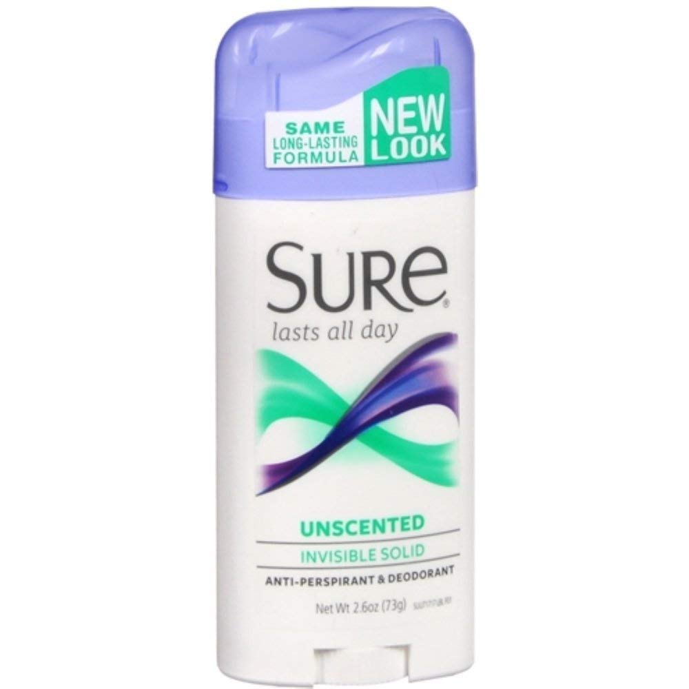 Sure Anti-Perspirant Deodorant Invisible Solid Unscented 2.60 oz (Pack of 7) Beauty and Personal Care Sure