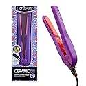 Hot Beauty Professional Ceramic Mini Flat Iron 1/2", Anti-Frizz, Fast Heating, Versatile Styling for Curly & Straight Hair, Ideal for Traveling