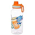 Silver Buffalo Lilo and Stitch Cute Fruit Bubble Tea Twist Spout Plastic Water Bottle with Holographic Stickers You Stick Yourself, 32 Ounces