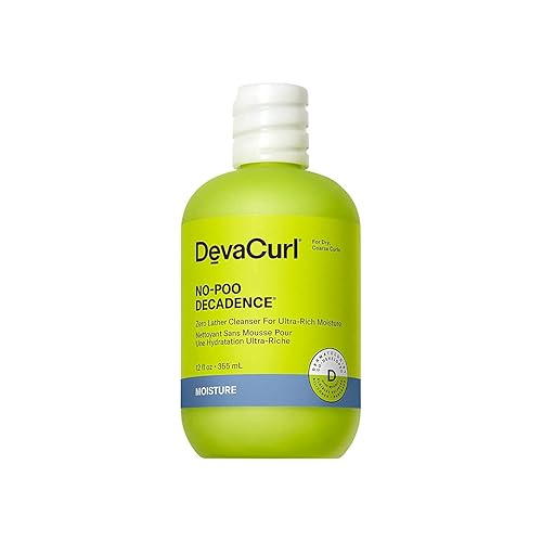DevaCurl No-Poo Decadence Non-Lathering Cleanser for Ultra-Rich Moisture, Green Oasis, 12 fl. oz