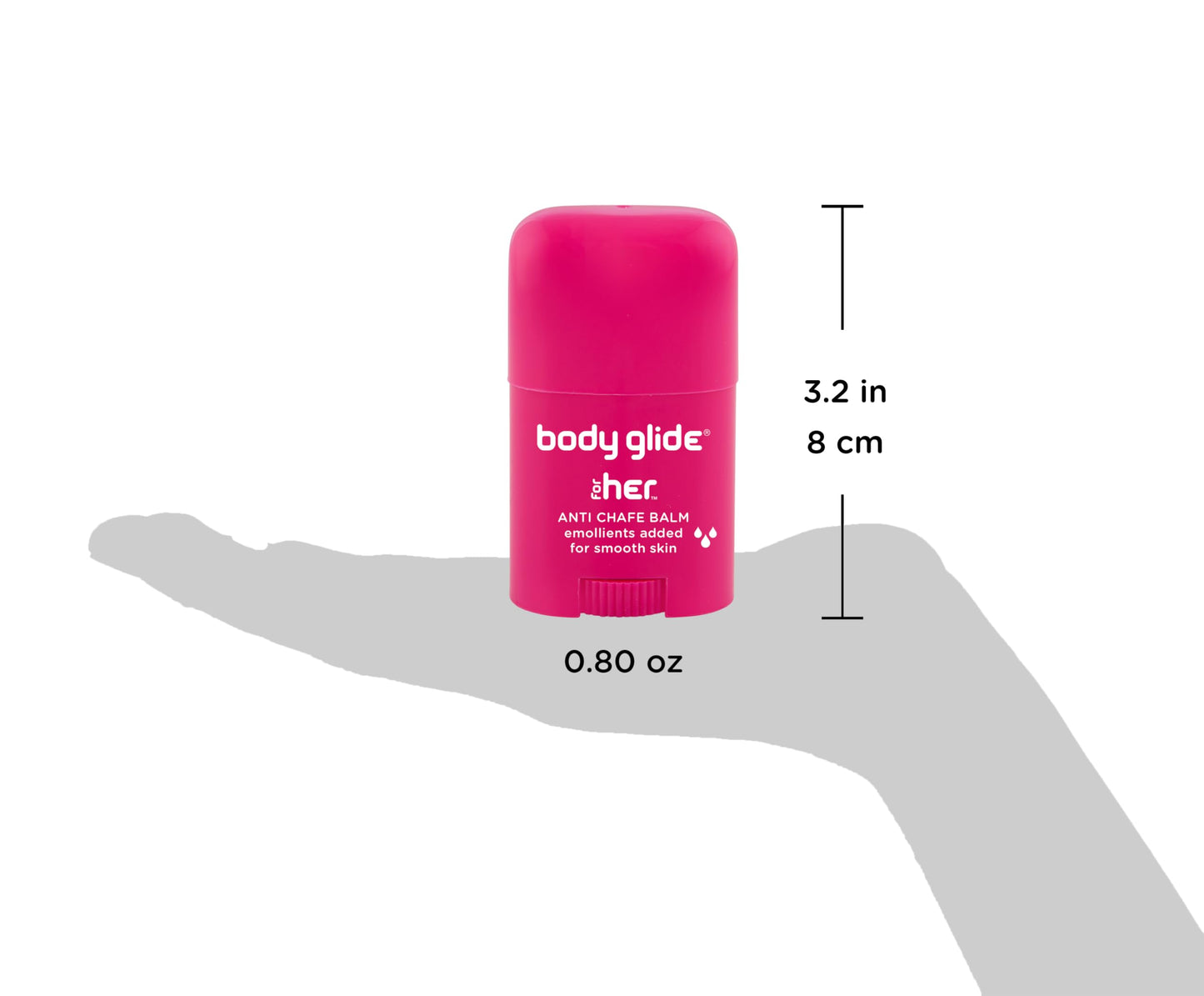 Body Glide For Her Anti Chafe Balm | Chafing stick with added emollients | Great for dry, sensitive skin and/or sensitive areas | Use on chest, bra