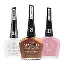MASGLO GEL EVOLUTION Nail Polish Gel Effect, No UV/Led Lamp Required, Duration Up To 12 Days, 3 PCs Colors - Tiza, Humana, Rebelde Beauty & Personal Care MASGLO