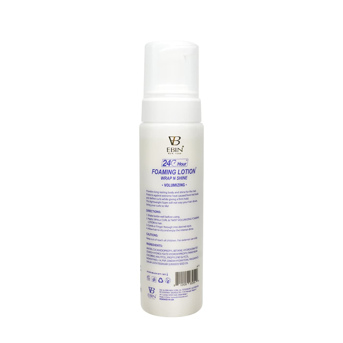 Curl & Twist Foaming Lotion Volumizing - 8.5 oz/ 250ml | Moisturizing and Hydration, Smoothing with Natural High Shine | Defining Curls All Day Long |