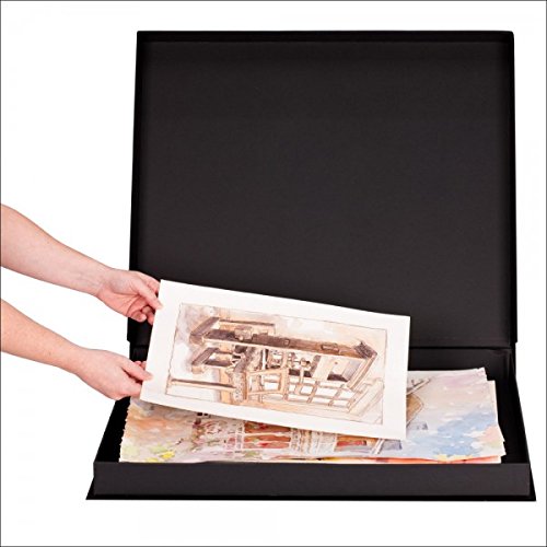 HG Concepts Art Photo Storage Box Eternity Archival Clamshell Box For Storing Artwork, Photos & Documents Deluxe Acid-Free Sturdy & Lined…