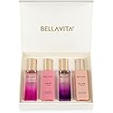 BellaVita Luxury Women's Perfume Gift Set | 4x20ml | Notes of Floral, Sweet, Spicey Red Fruit, Vanilla & Musk | DATE, SENORITA, GLAM & ROSE | French