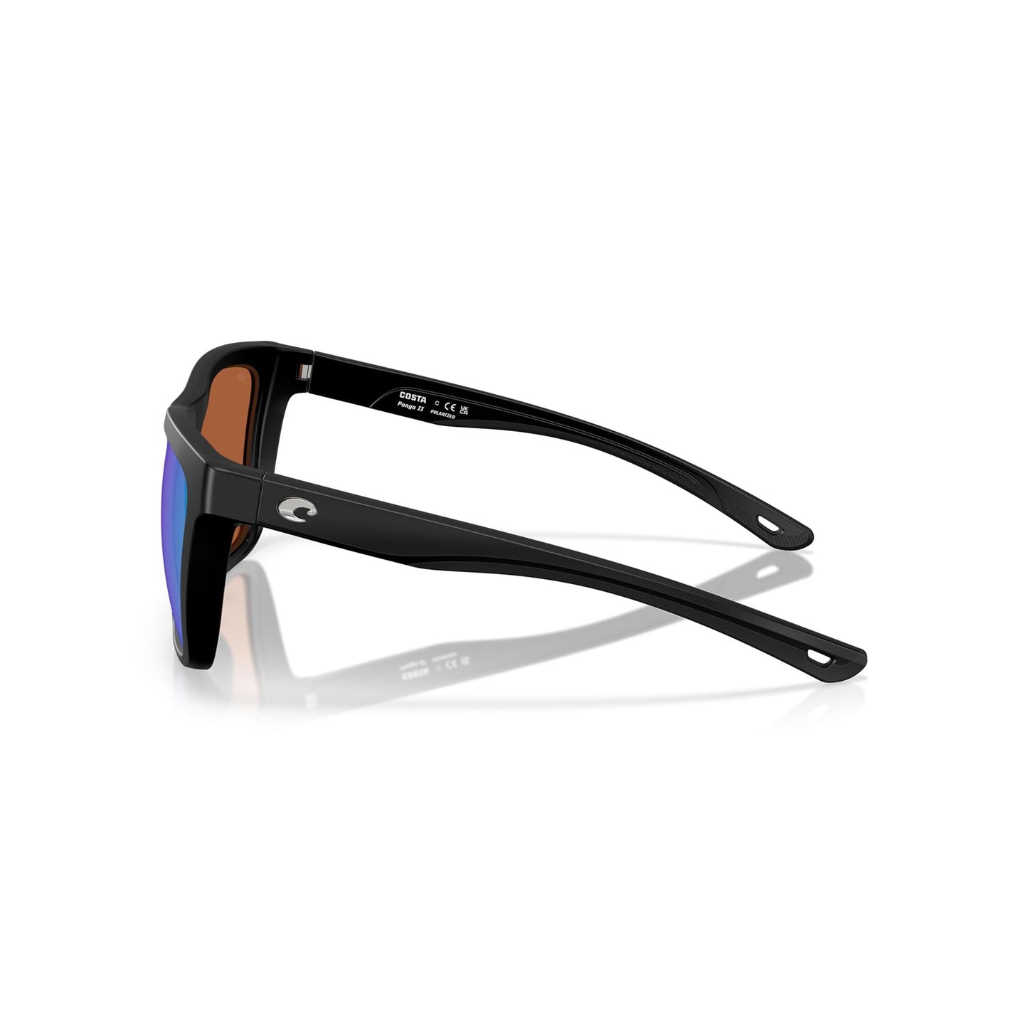 Costa Del Mar Polarized Sunglasses Womens - Panga II Designer Sunglasses For Women with 100% UV Protection - Size 57 - Matte Black/Green Mirror 580P